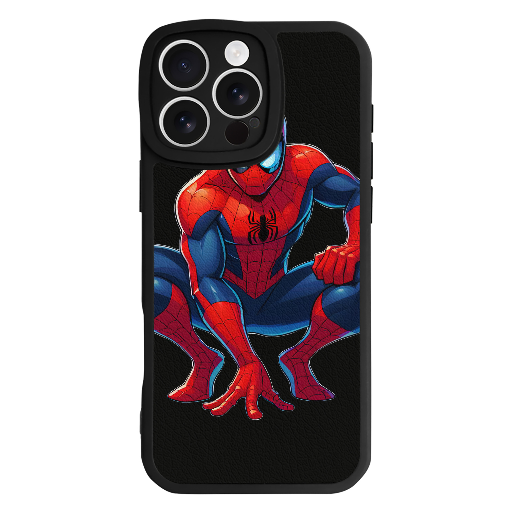 Spider Man スパイダーマン 【iPhone 16シリーズ対応】シリコンスマホケース（レザー調） 材質：シリコン